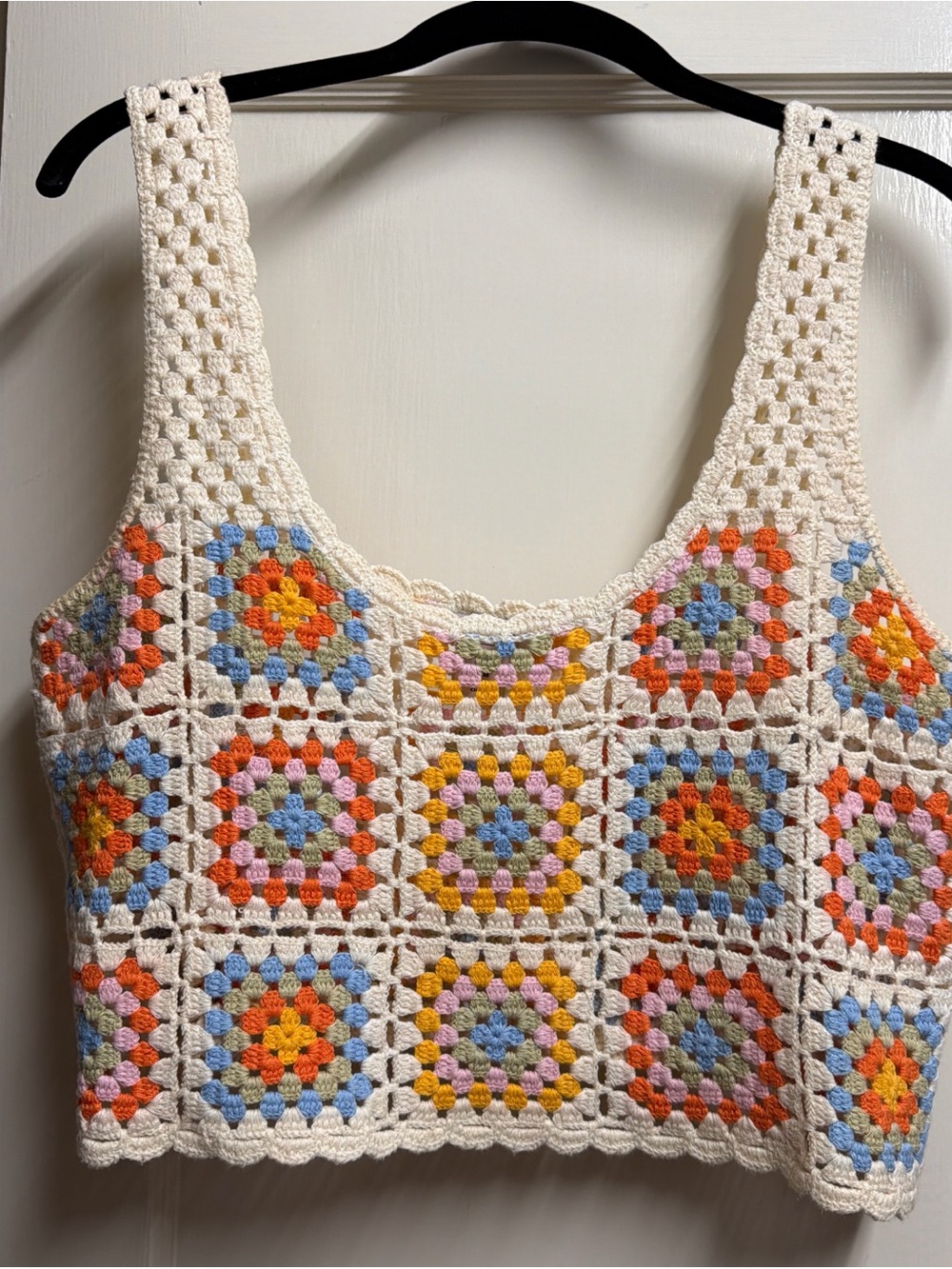 Crochet multicolored tank top
